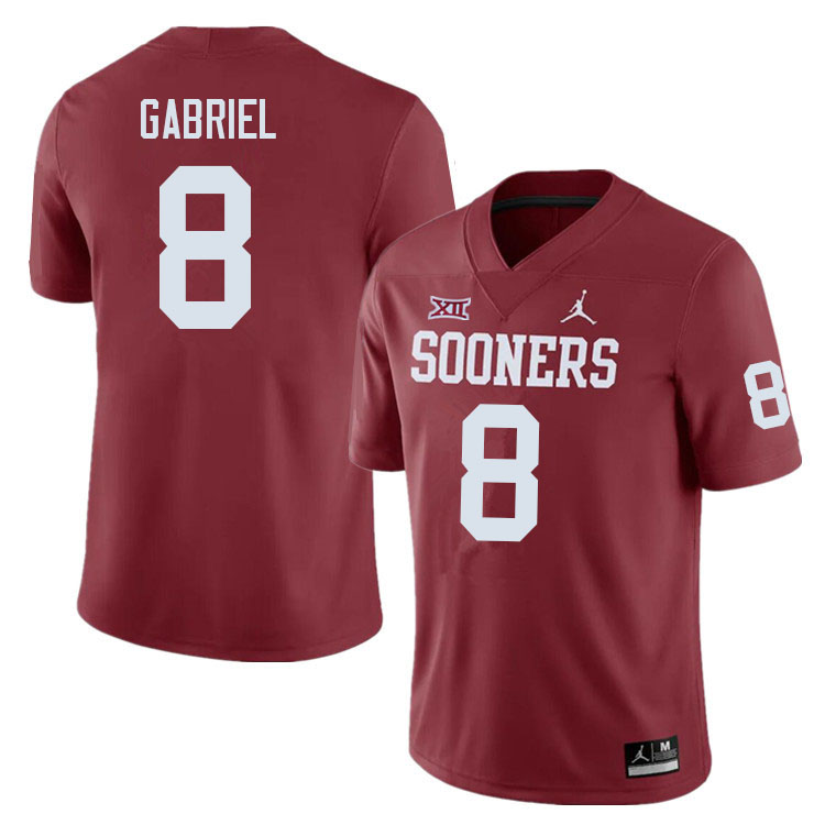 Oklahoma Sooners #8 Dillon Gabriel College Football Jerseys Sale-Crimson